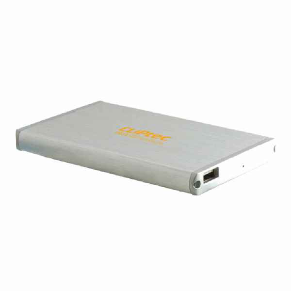 Pocket Data – 2.5-inch USB 3.0 SATA HDD Enclosure (Support 1TB, Carrying Pouch, Aluminium Case) Cliptec Silver