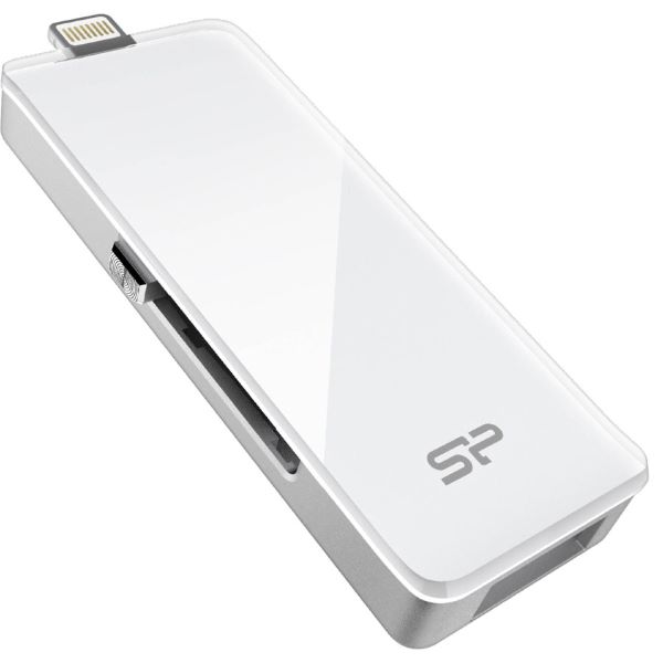 Usb 3.0 Flash Drive With Lightning Z30 For Ios Devices 32Gb Silicon Power White