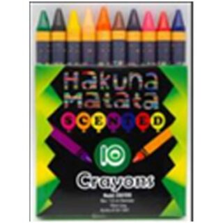 10 Color Scented Crayons 1cm Diameter & 10cm Long