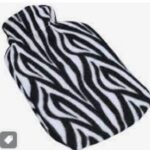 2 Lit Thick Hot Water Bag / Bottle. With Cover, Animal Print Design