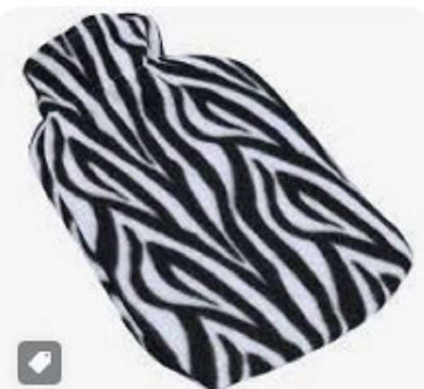 2 Lit Thick Hot Water Bag / Bottle. With Cover, Animal Print Design
