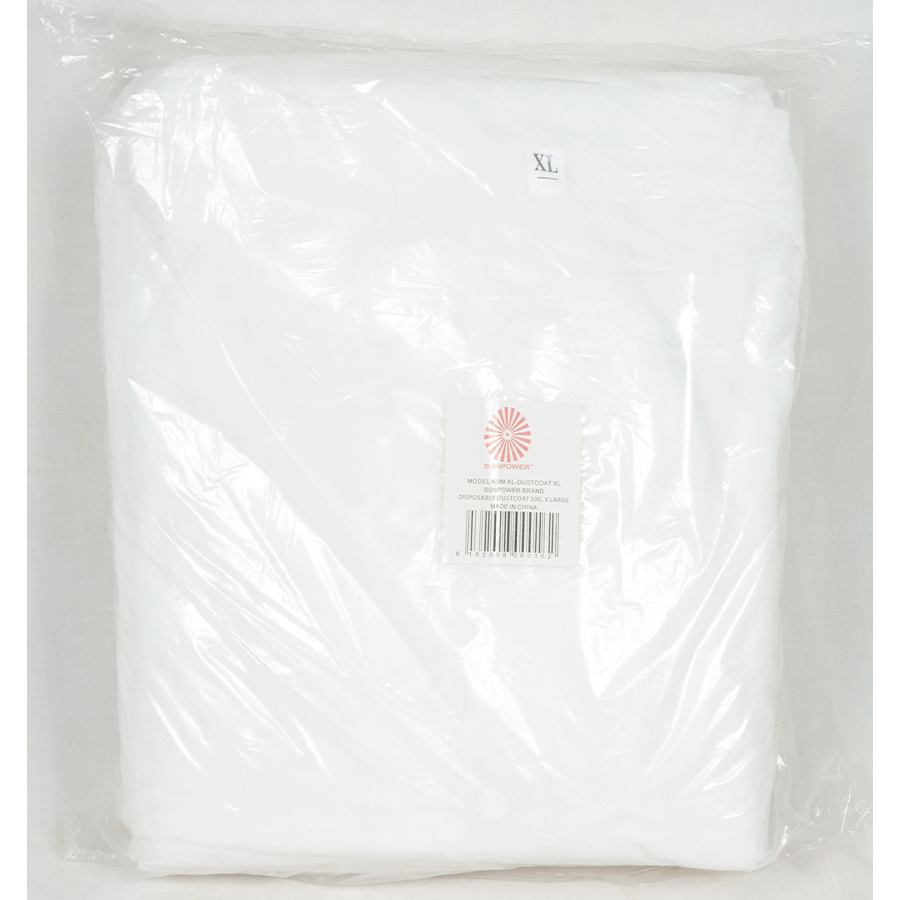 Disposable Dustcoat 30g Small (10Pcs/Pkt) – Lightweight PPE for Clinics, Labs, and Food Environments