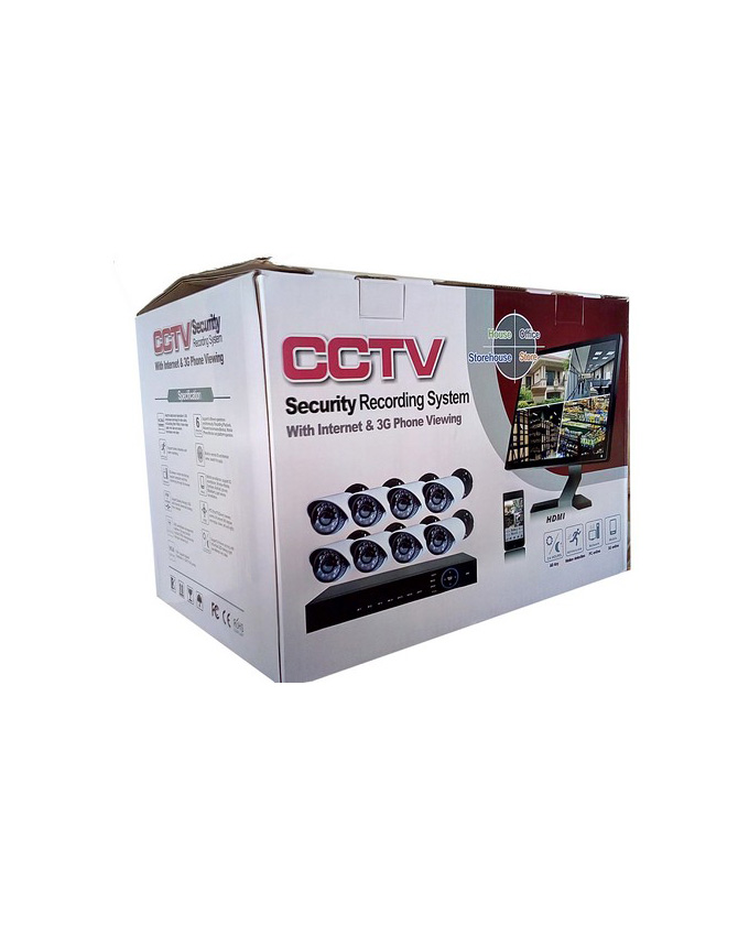 8Ch Dvr With 8 Ir Cameras With 2Tb Hdd And Accessories Terabit White