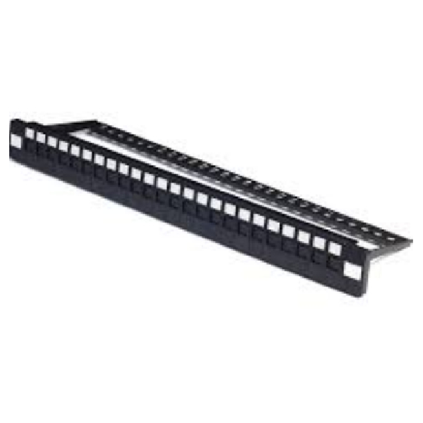 19inch 1U UTP 24-Port Empty Patch Panel with Dust Cover and 24 Cat6 Keystone Jacks – Netlink