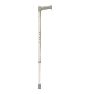 Aluminum Walking Stick, Height Adjustable, Silver Color