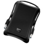 USB 3.0 External HDD 2.5″ Armour A30 2TB, Black – Drop, Pressure & Vibration Resistant, Silicon Power