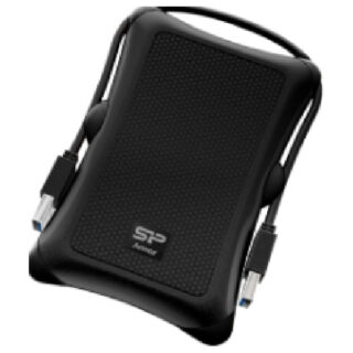 USB 3.0 External HDD 2.5″ Armour A30 2TB, Black – Drop, Pressure & Vibration Resistant, Silicon Power