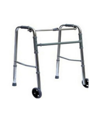 Aluminium Folding Walker, W/Two 5inch Castors