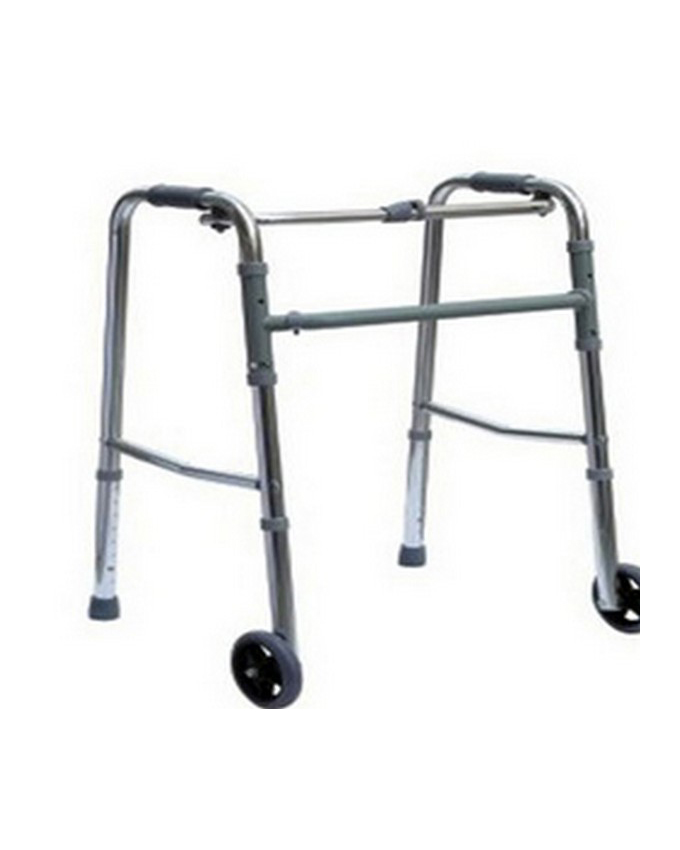 Aluminium Folding Walker, W/Two 5inch Castors
