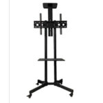 TV Mobile Trolley Compatible With 32-65 Inch TV, Tilt Angle 15 Deg