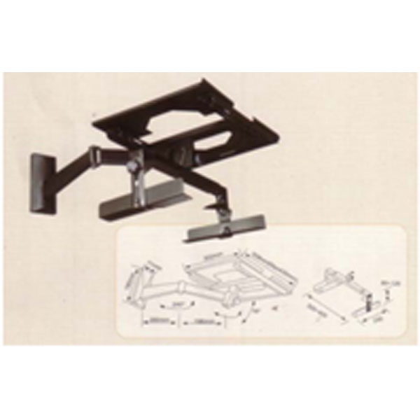 TV/VCD Wall Bracket with DVD Holder – 25-Inch Arm, Tilt & Swivel, Max Load 60Kg - Image 3