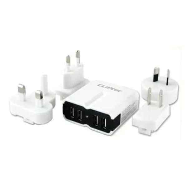 Quad Usb Charger Travel Kit 2100A Cliptec - Whitesun Group