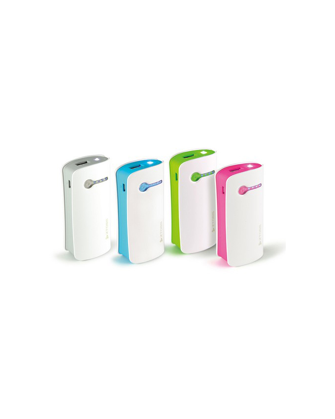 Aurora7800-7800Mah Portable Charger Cliptec (Pink, Grey & Green) 