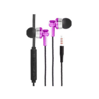 Cliptec Multimedia In-Ear Earphone With Mic & Volume Control (Fiesta-Wave)-Pink