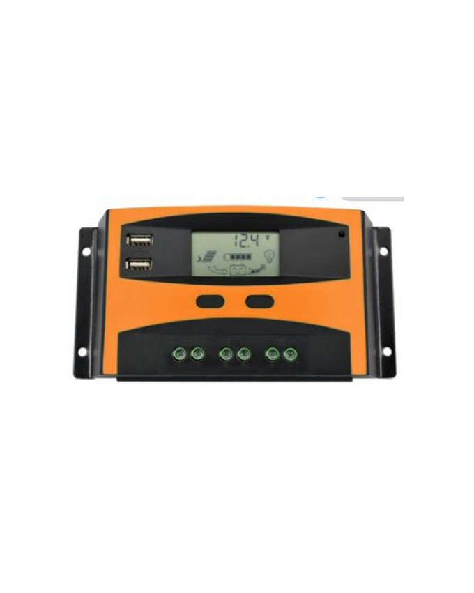 Charge Controller 10Amp With Digital Display & 2Xusb Output – 12/24V Orange (1)