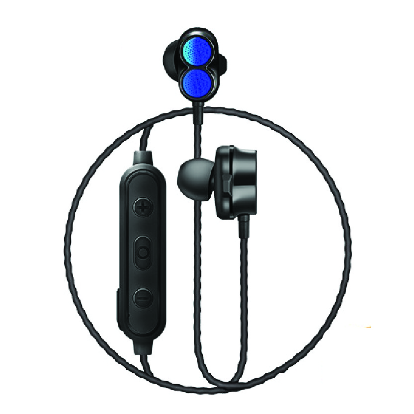 Cliptec Air-2Sonic Dual Dynamic Drivers Bluetooth Earphone(Blue) - Whitesun Group
