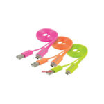 USB Cable with Charging Light Pink Cliptec