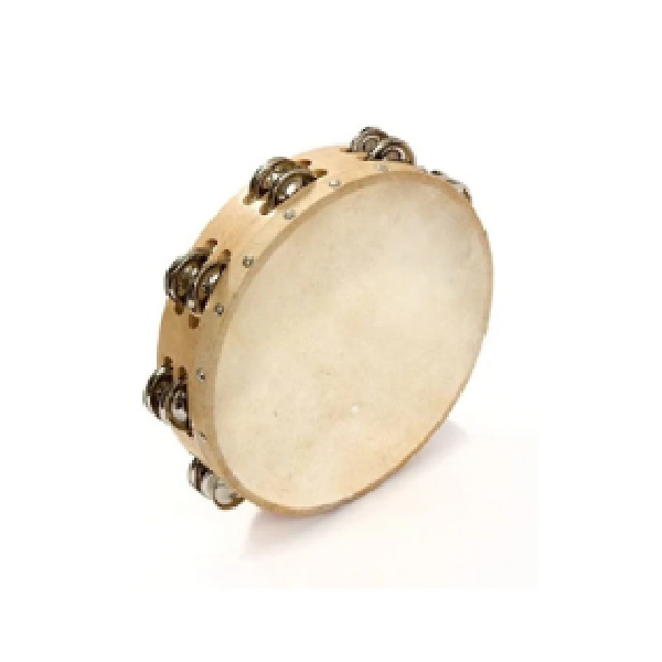 Tambourine With Skin 9 Inch 6 Bells – Premium Musical Percussion Instrument