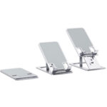 Phone Holder, Metal Silver, Adjustable, Lumi