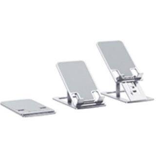 Phone Holder, Metal Silver, Adjustable, Lumi