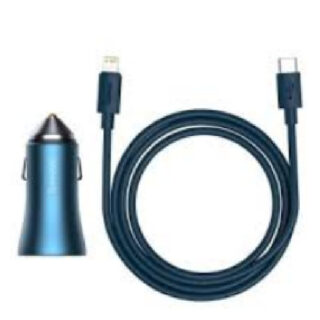 Lightning C-10 Mini Car Charger For iPhone 5 (1A) Ztoss Blue — Compact Car Power Charger