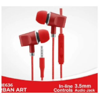 Cliptec Multimedia In-Ear Earphone With Mic & Volume Control (Urban Art)-Red
