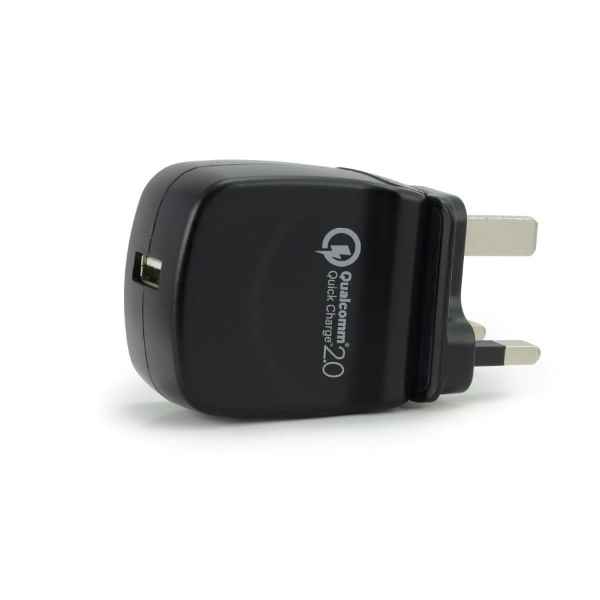 Tornado Single Port 3.0A Quick Charger 2.0 Usb Home Charger (Uk Plug) Cliptec