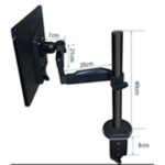 Twin Monitor Arm Desk Mount, Monitor Size 14-27 Inch