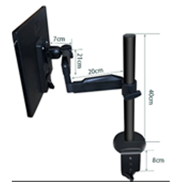 Twin Monitor Arm Desk Mount, Monitor Size 14-27 Inch
