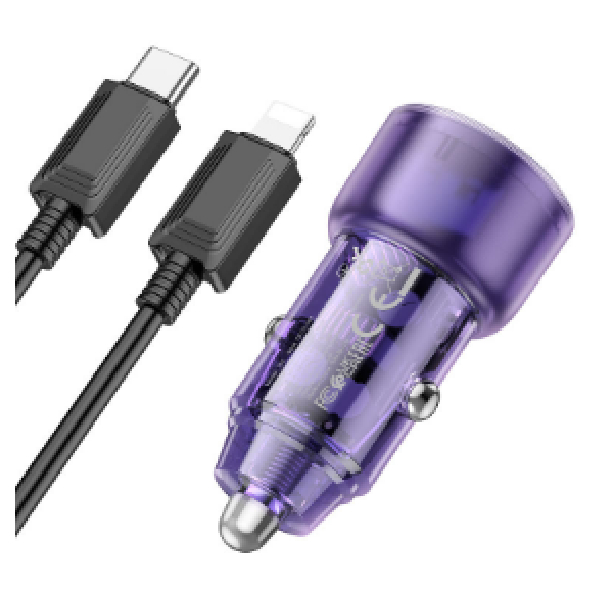 Lightning C-10 Mini Car Charger For Iphone 5 (1A) Ztoss Purple