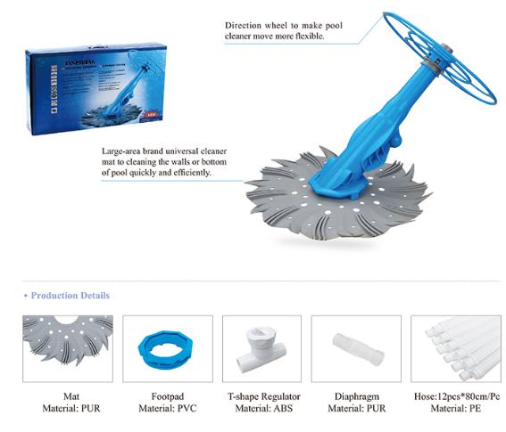 automatic pool cleaner for floor and wall