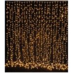 LED Drop Lights 4Mx10Cm 30 Strings, 40 LED in Row, White Cable, Warm White