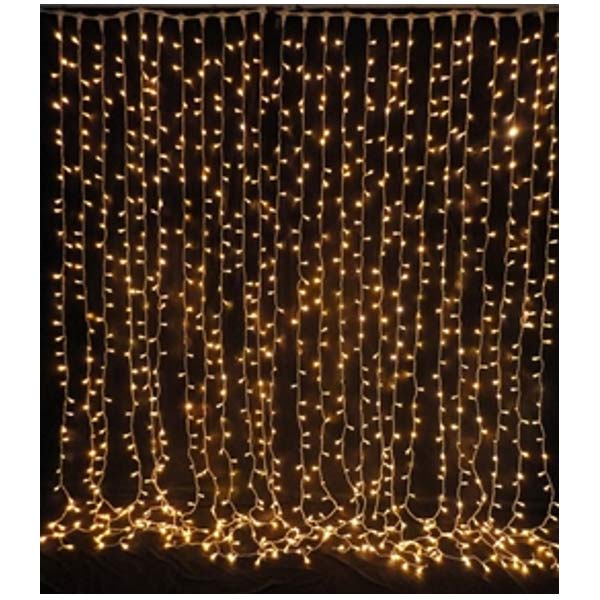 LED Drop Lights 4Mx10Cm 30 Strings, 40 LED in Row, White Cable, Warm White