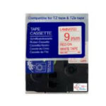 Label Tape For Brother Red On White Length : 8M 9Mm