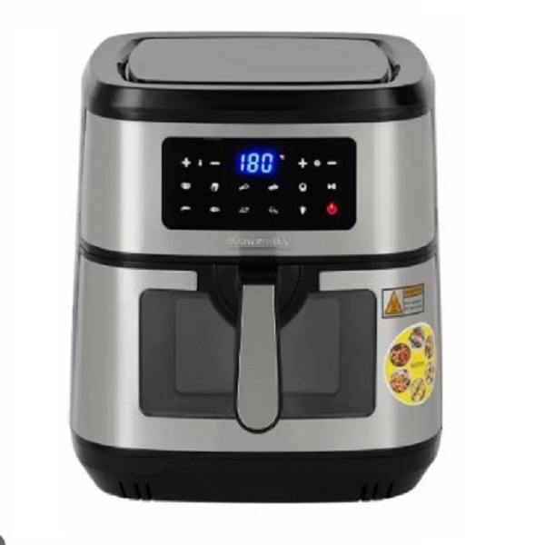 Krypton Double Heating Digital Air Fryer, 7.5L, Black & Silver - Whitesun Group