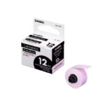 Label Tape For Labemo Printer 12mm, Black On Pink