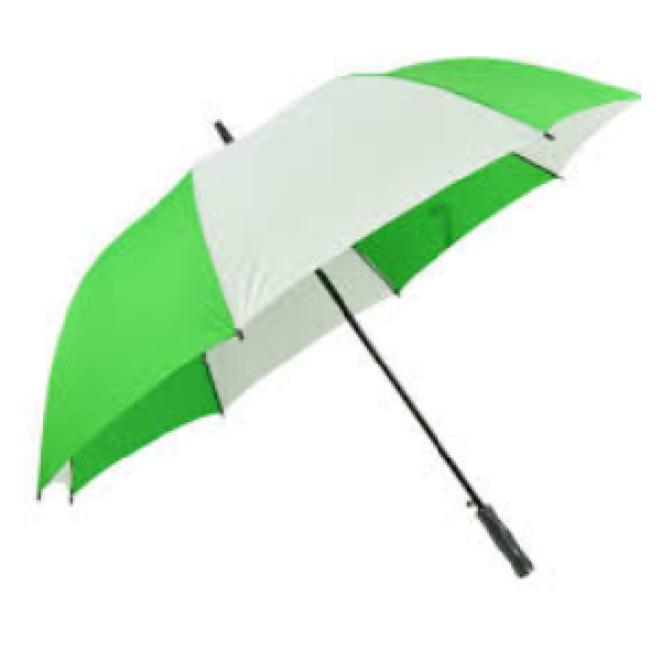 Straight Handle Umbrella – Green and White, 1 Meter - Whitesun Group