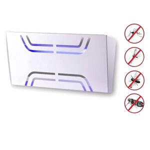 Rectangular wall panel with purple LED arches glowing on a white background; decorative lighting feature perpendicular to the wall.