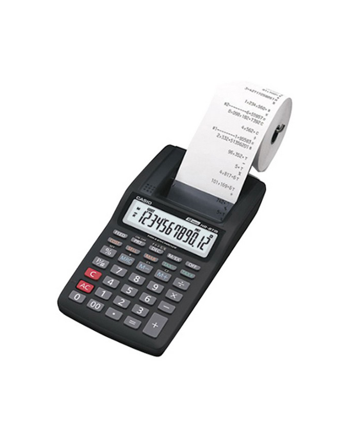 Casio HR-8RC-BK Printer Calculator – 12 Digits, AC/DC Dual Power - Whitesun Group