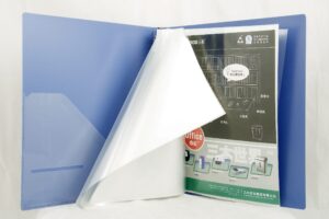 A4 Book With 100Pcs Transparent Filing Pocket Metal Ring Binded