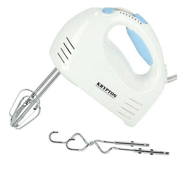 Krypton Hand Mixer With 7 Speed Levels, White/Blue