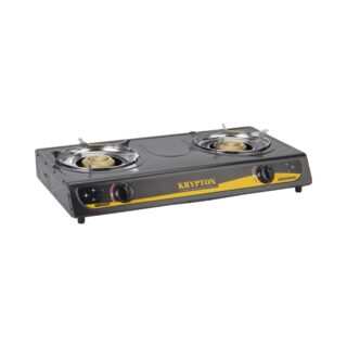 Stainless Steel Gas Cooker Double Burner Black