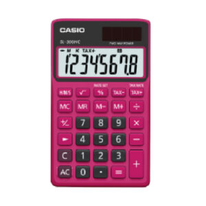 SL-300NC-WE Pocket Size Calculator 8 Digits Casio 2-Way – Pink