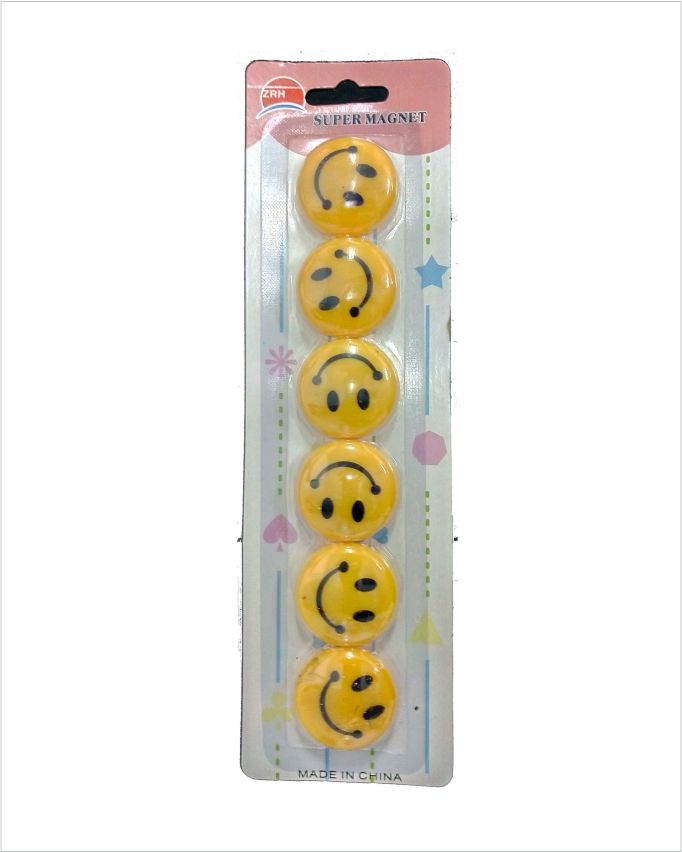 Magnets With Smiley Face 6PcsPack - Whitesun Group
