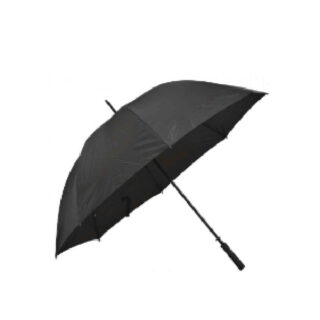 Straight Handle Umbrella, Plain Black, 1 Meter