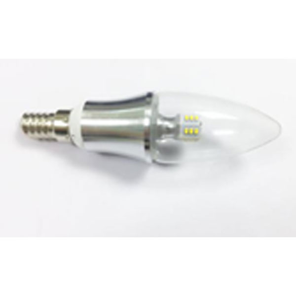 LED 5 Watts Clear Candle Bulb, E14 Base 2835 SMD