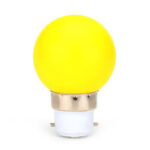 LED AC 220–240V Color Bulb G45, 1W, B22, Yellow