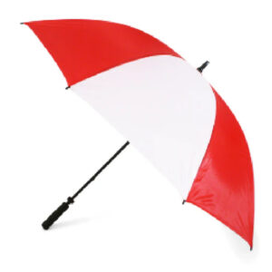 Straight Handle Umbrella, Red and White, 1 Meter