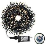 LED Christmas Lights, 13 Meters, 100L, Black PVC Cable, 31V 6W, With End Plug