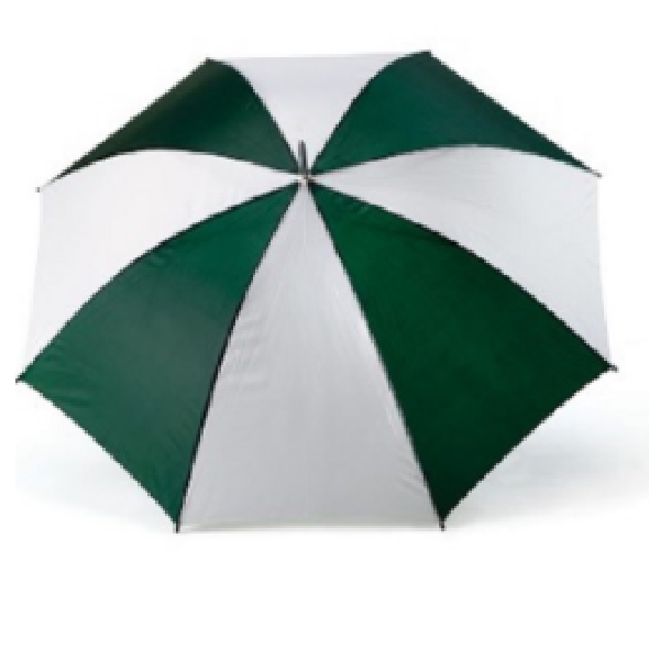Umbrella 120cm Straight Silver Handle, 8 Panel, Green/White - Whitesun Group